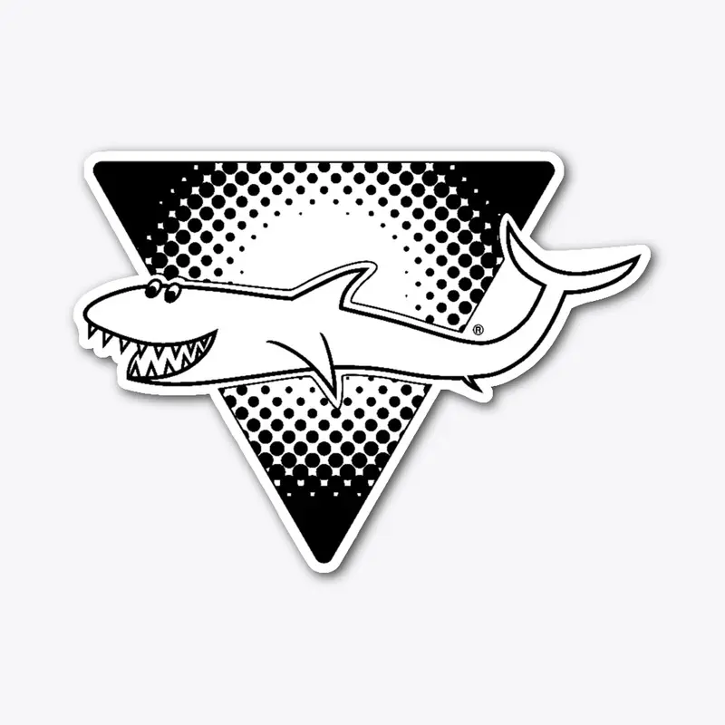 Retro Logo Shark - White