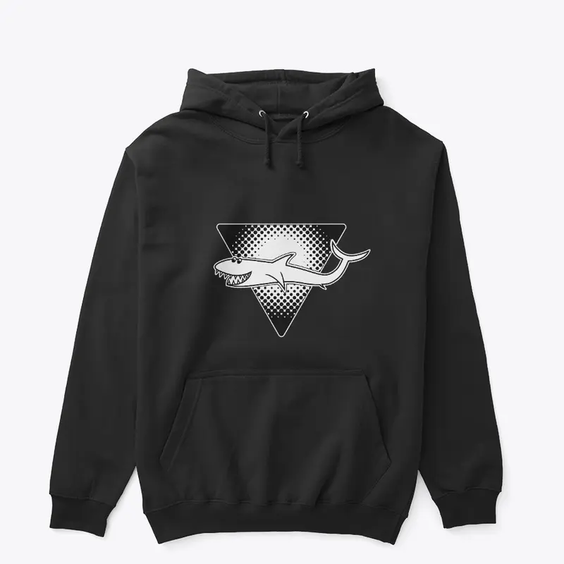 Retro Logo Shark - White