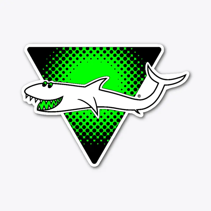 Retro Logo Shark - Green